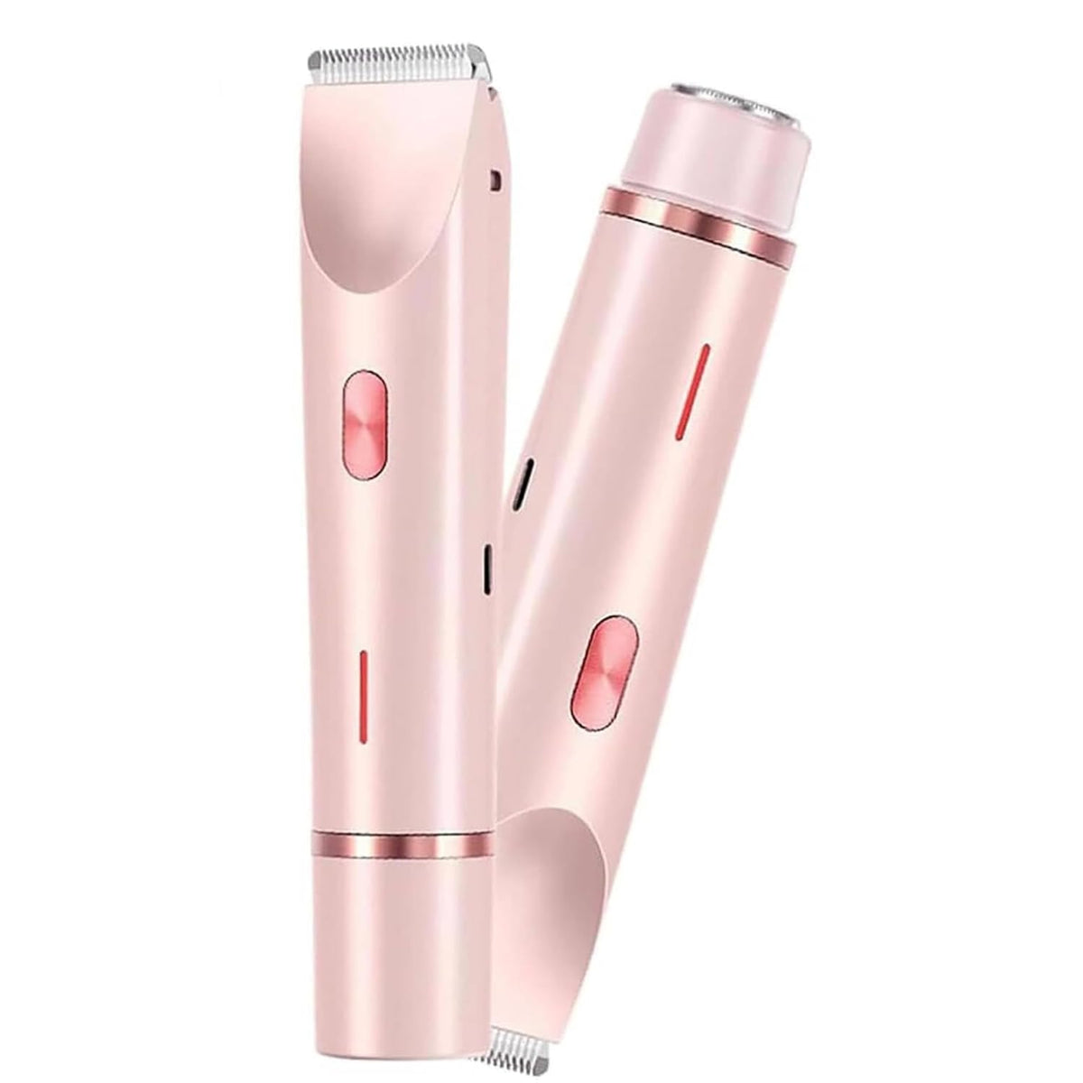 Women’s Dual Head Electric Shaver – Stylish Hair Remover & Body Trimmer, USB Type-C Rechargeable, Painless, Waterproof Razor for Face, Underarms, Bikini & Legs (Pink)
