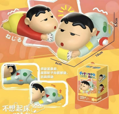 Cute Shinchan Crawling Toy for Toddlers | Key Operated Wind-Up Moving Baby Toy | Cartoon Action Figure Crawling Toy | Fun Interactive Kids | Birthday Gift for Boys Girls