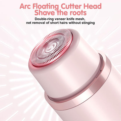 Women’s Dual Head Electric Shaver – Stylish Hair Remover & Body Trimmer, USB Type-C Rechargeable, Painless, Waterproof Razor for Face, Underarms, Bikini & Legs (Pink)