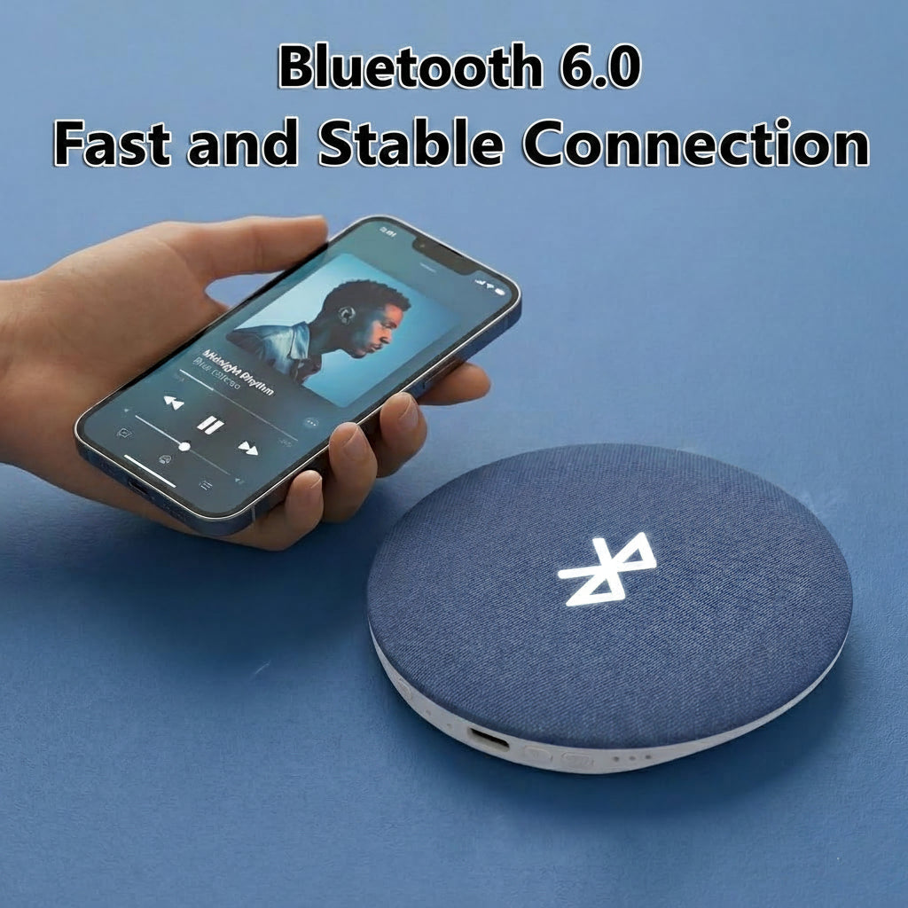 Pillow Speakers for Sleeping, White Noise, Ultra-Slim for Side Sleepers | 45g Lightweight, Linen Fabric, 300mAh Battery with Bluetooth 6.0, 3-Speed Timer