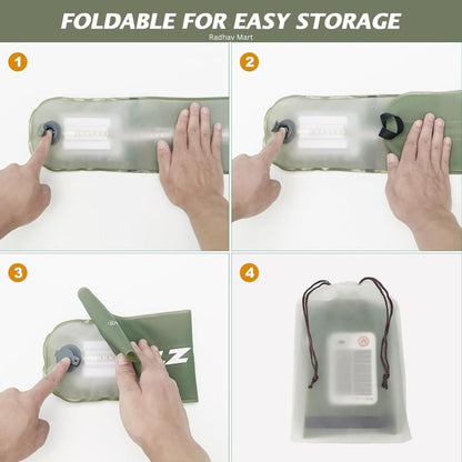 Inflatable Solar Tubelight | Solar Lantern Light | USB Rechargeable Light | 4 Lighting Modes | IP66 Waterproof | Portable and Lightweight Tent Light | Power Bank | Portable, Foldable Camping Light