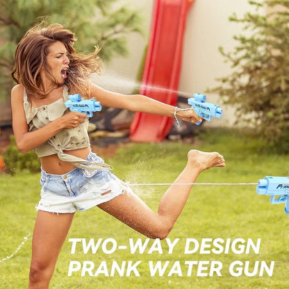 Prank Water Gun Toy with Dual Spray Nozzle Design - Funny Squirt Gun Gag Toy for Kids & Adults, Compact Handheld Water Sprayer for Parties, School, Office, Backyard and Outdoor Play