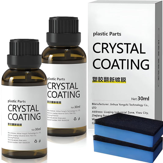 Crystal Coating for Car Plastic Parts | 30ml PVC Restorer & Car Interior Cleaner