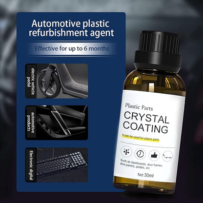 Crystal Coating for Car Plastic Parts | 30ml PVC Restorer & Car Interior Cleaner