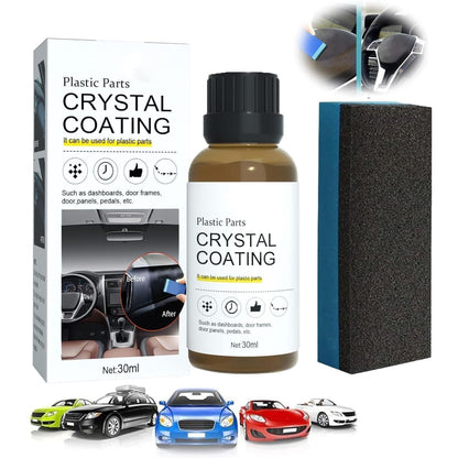 Crystal Coating for Car Plastic Parts | 30ml PVC Restorer & Car Interior Cleaner