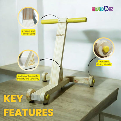 Premium Wooden Baby Walker (Nadavandi) for 9-36 Months | Push Walker for Baby | Traditional Nadavandi Wooden Push Walker | Sturdy, Safe, Eco-Friendly Baby Push Toy | Easy DIY Assembly