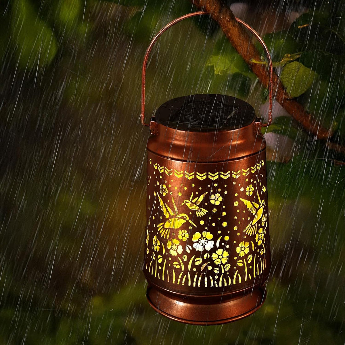 Solar Lanterns Lights Outdoor Waterproof Warm White Lights for Yard Pathway Garden Driveway Walkway Landscape Path Lighting Gifts for Women (Hummingbird, 1)