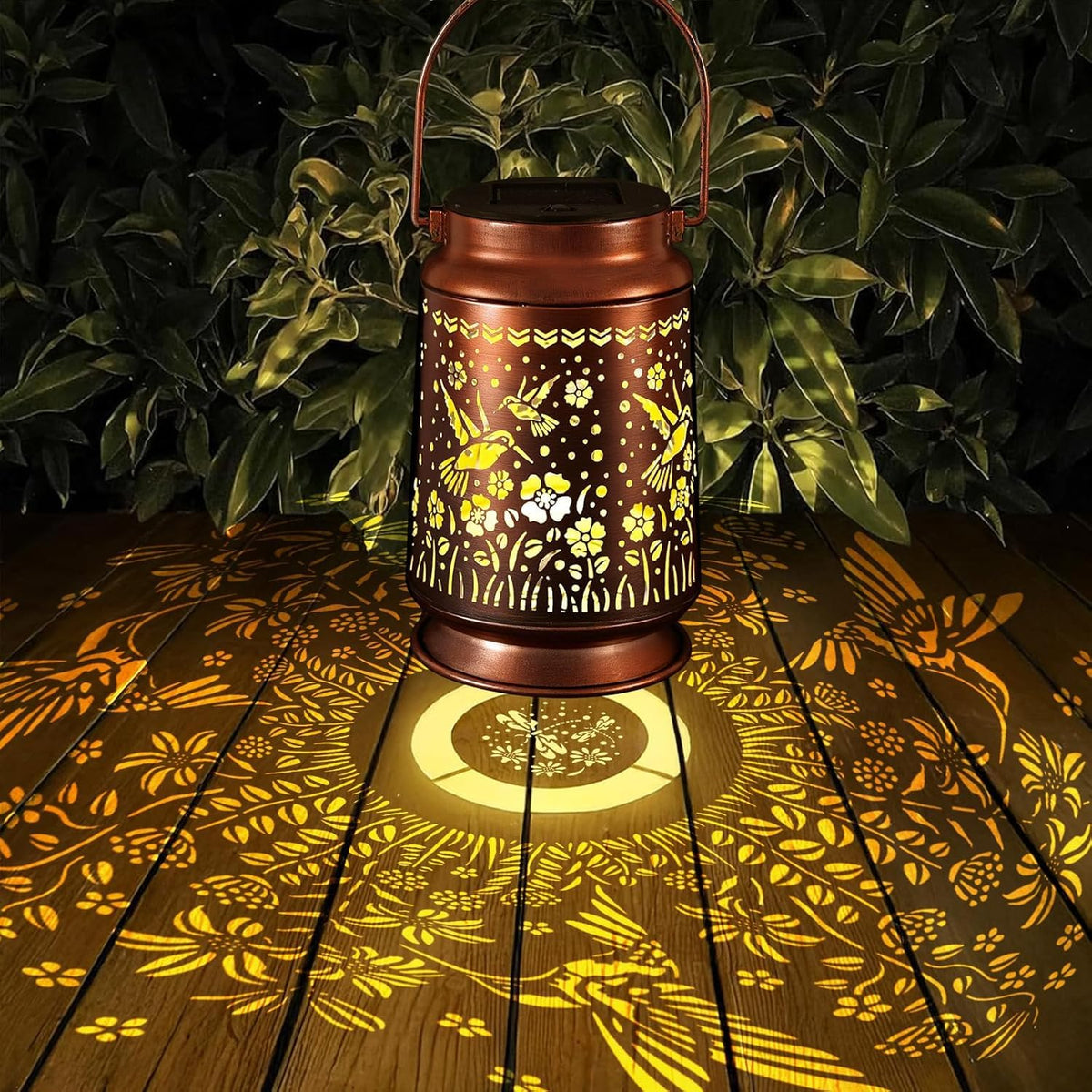Solar Lanterns Lights Outdoor Waterproof Warm White Lights for Yard Pathway Garden Driveway Walkway Landscape Path Lighting Gifts for Women (Hummingbird, 1)