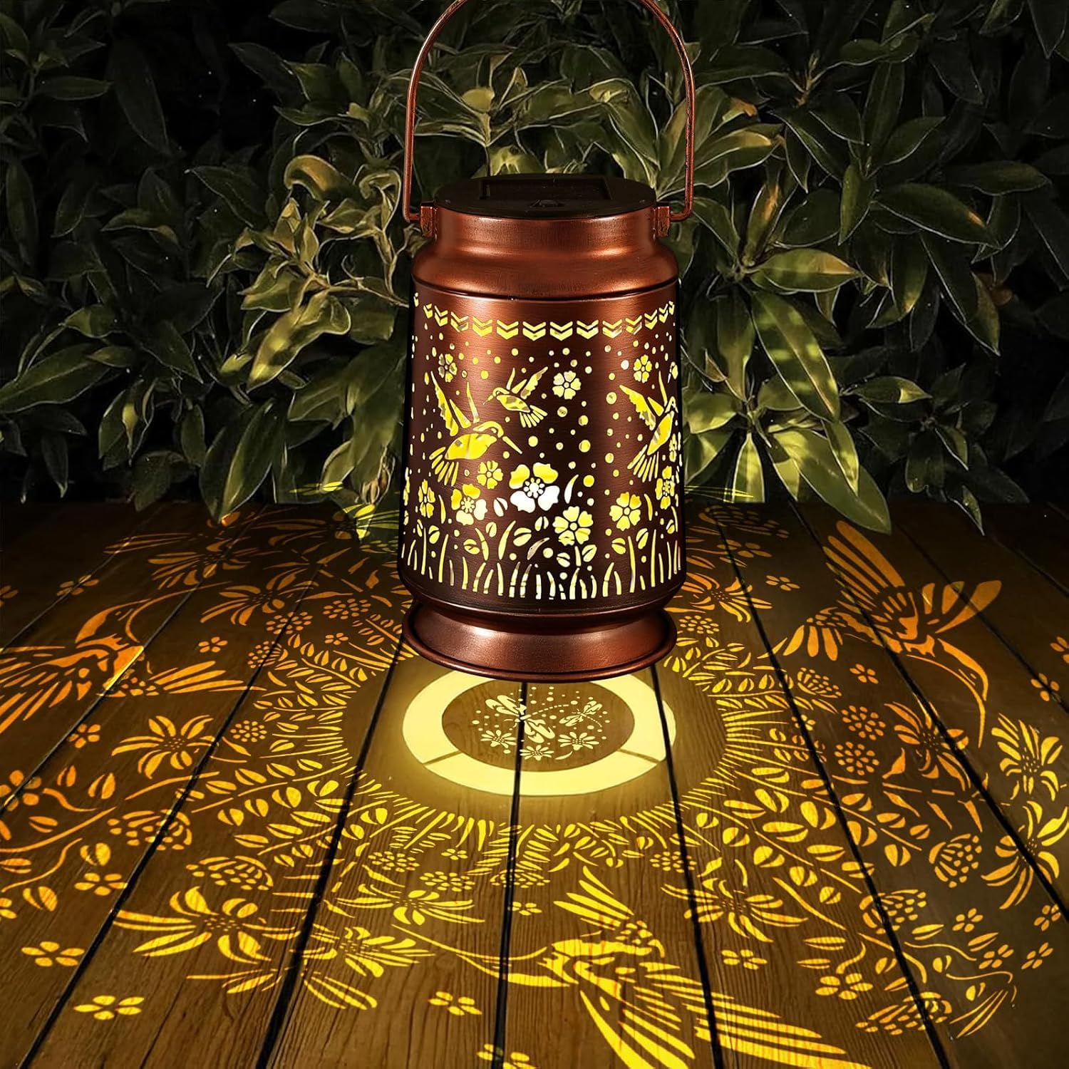 Solar Lanterns Lights Outdoor Waterproof Warm White Lights for Yard Pathway Garden Driveway Walkway Landscape Path Lighting Gifts for Women (Hummingbird, 1)